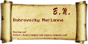 Bobrovszky Marianna névjegykártya